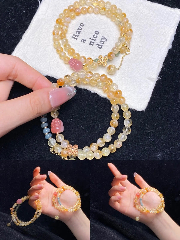 Brivys Golden Harvest Crystal Bracelet