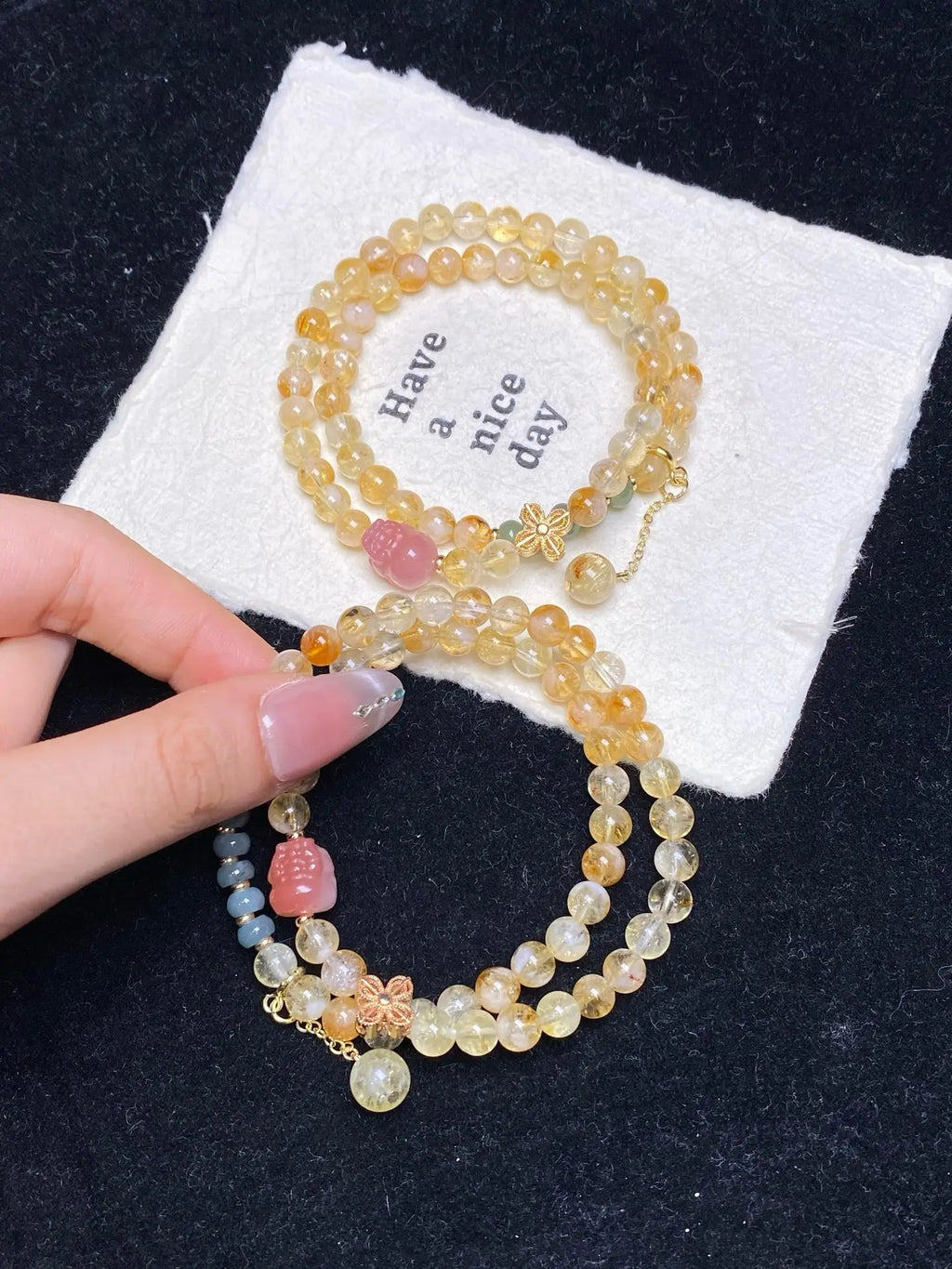Brivys Golden Harvest Crystal Bracelet