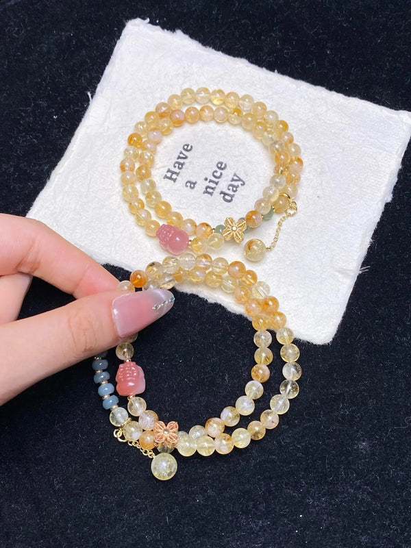 Brivys Golden Harvest Crystal Bracelet