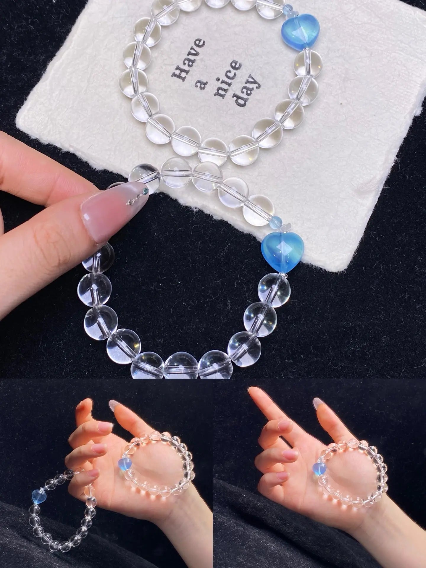Brivys Ocean Heart Crystal Bracelet