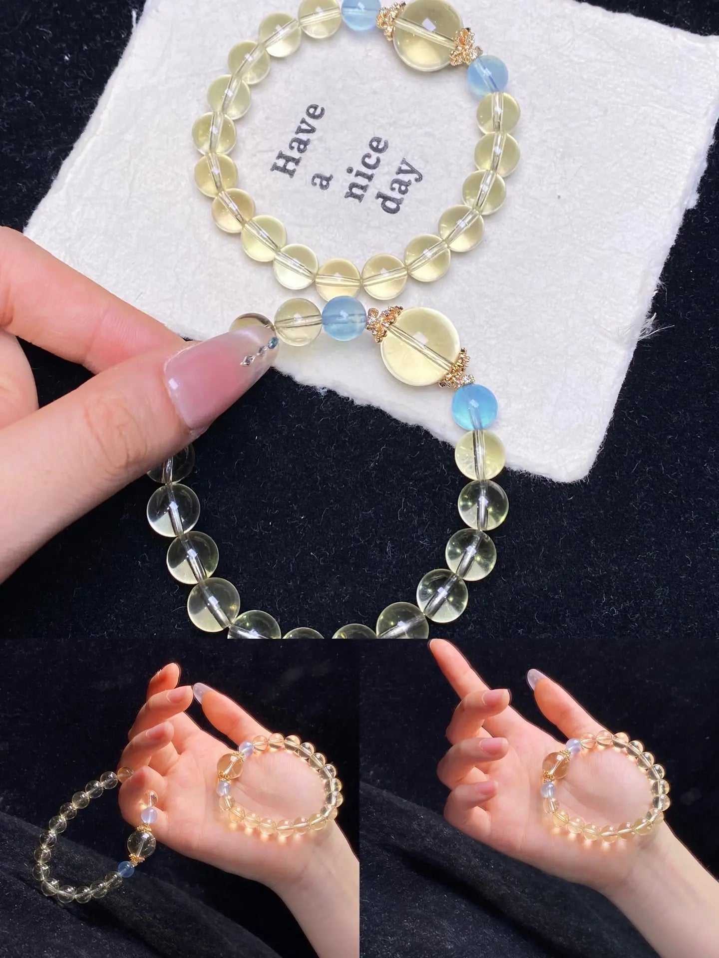 Brivys Golden Tide Crystal Bracelet