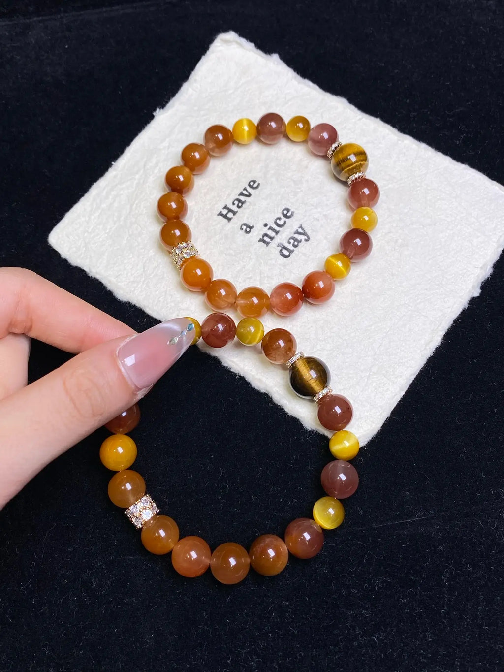 Brivys Three-Color Fu Lu Five Element Energy Bracelet – Tiger’s Eye & Rabbit Hair Quartz