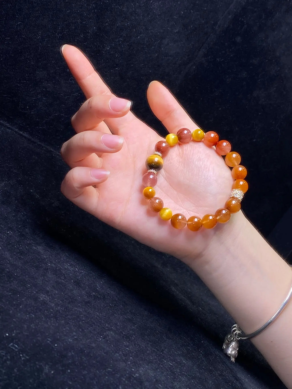 Brivys Three-Color Fu Lu Five Element Energy Bracelet – Tiger’s Eye & Rabbit Hair Quartz