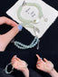 Brivys Grape Dew Prehnite & Clear Quartz Five Element Energy Bracelet