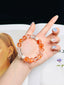 Brivys Dawn Glow Red Fire Quartz & Clear Quartz Five Element Energy Bracelet