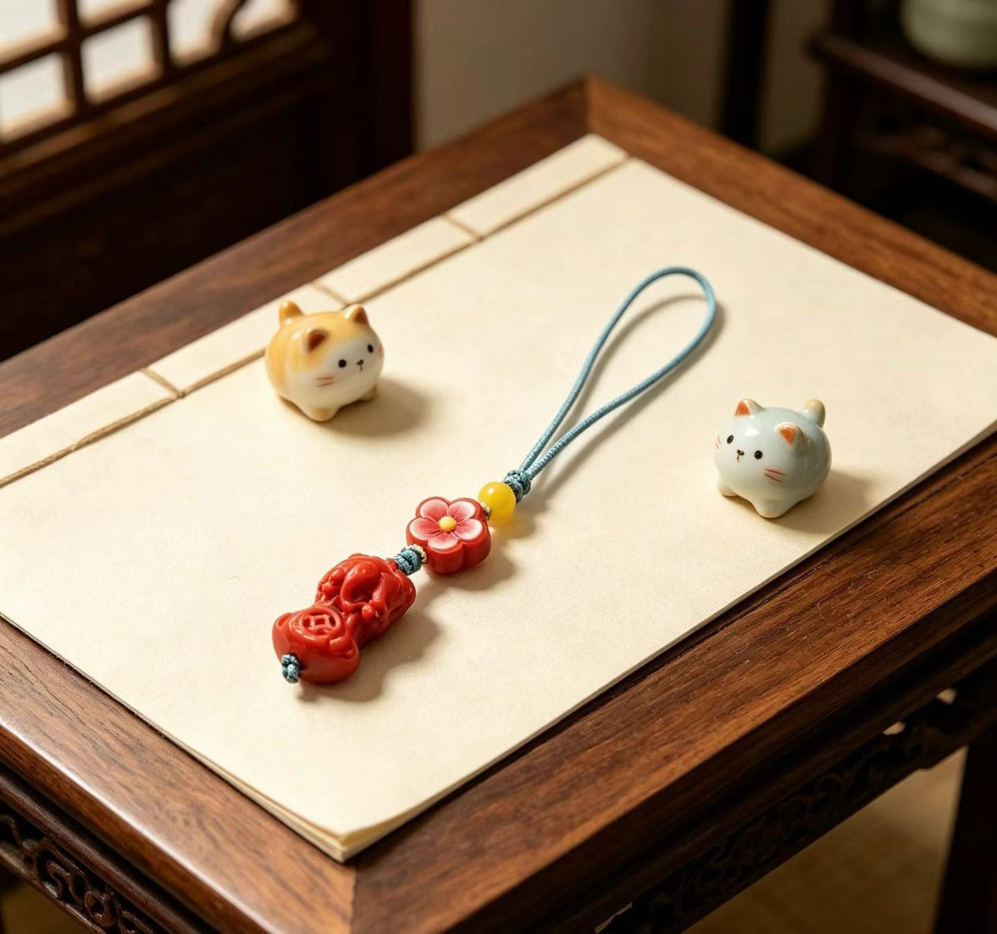 Cinnabar Pixiu Lucky Charm – Chinese Wealth Guardian Amulet Pendant Main image